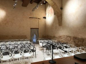 theater and conference room with Norman frescoes at Castello di Ugento Luxury Hotel in Salento